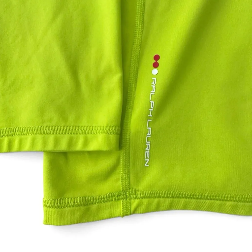 RLX Ralph Lauren Colonial Golf 1/4 Zip Pullover Men XL Neon Green Performance